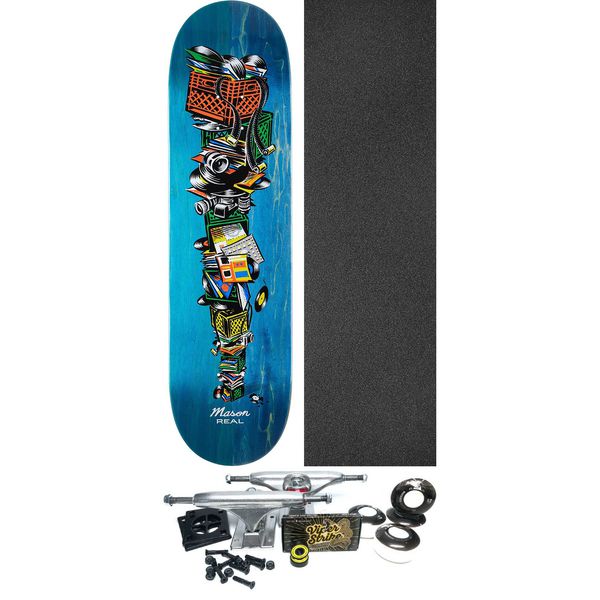 Real Skateboards Mason Silva Stacked Skateboard Deck - 8.38" x 32.25" - Complete Skateboard Bundle